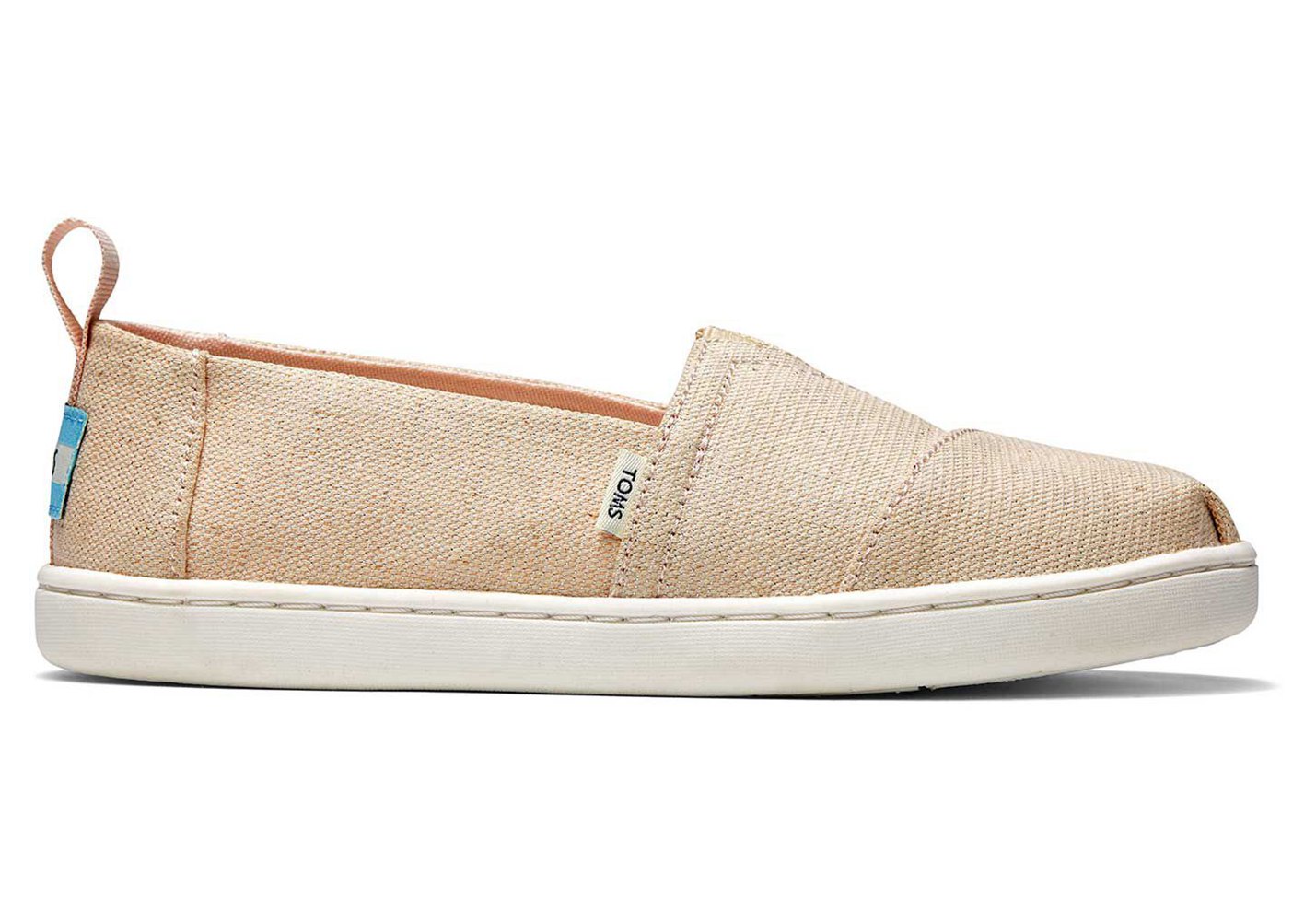 Toms Alpargata Youth Metallic Espadrille Beige - Kids - 41378-YDSW